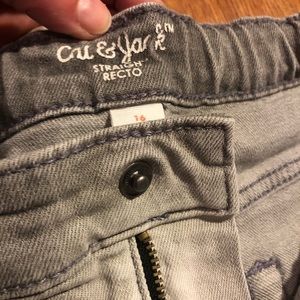 Distressed gray denim pants. Boy’s